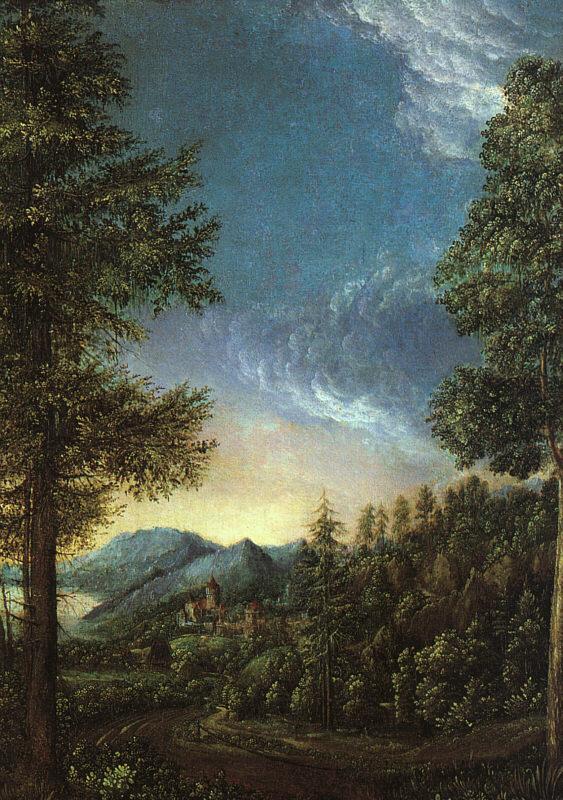 Albrecht Altdorfer View of the Danube Valley near Regensburg oil painting image